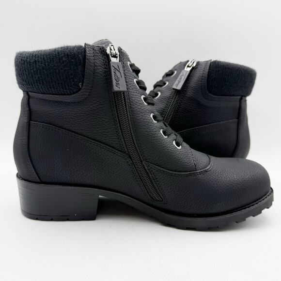 Trotters Womens Bellamy Boots US 8 M EU 38.5 Black Mid Calf NIB - Picture 5 of 13